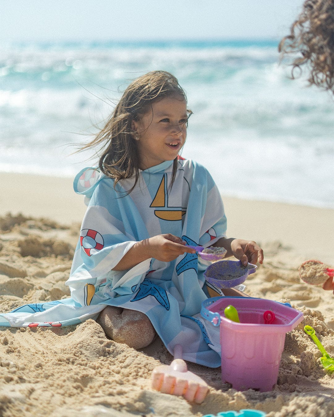 Mini Marine Kids Beach Poncho
