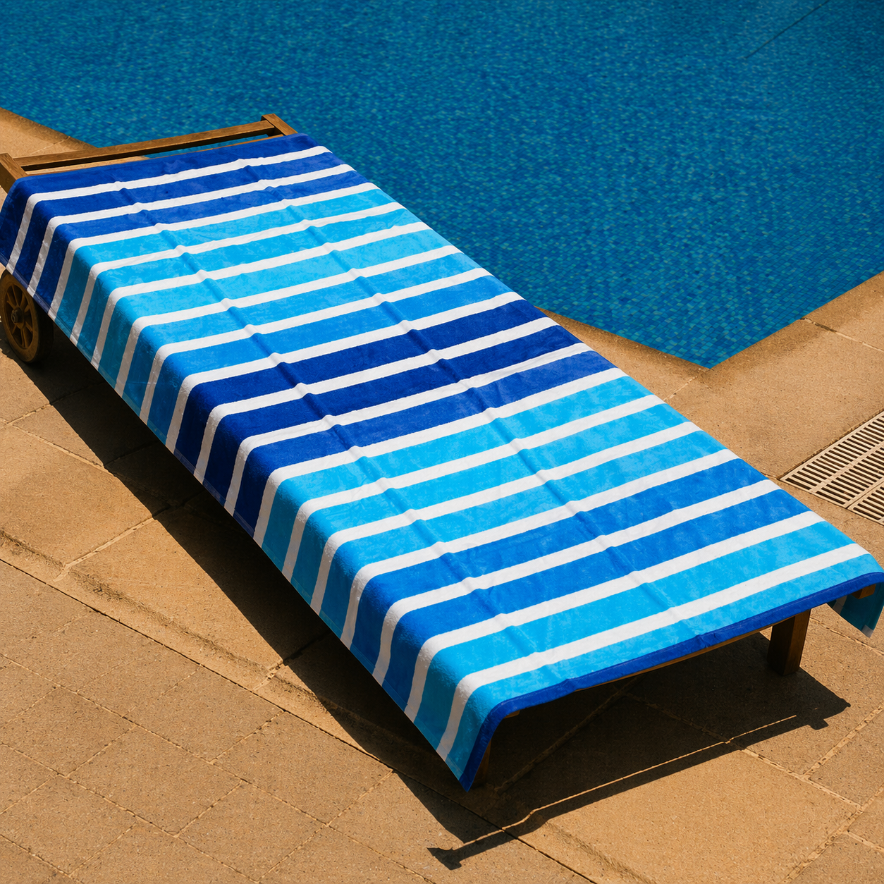 Blue Striped Beach Towel