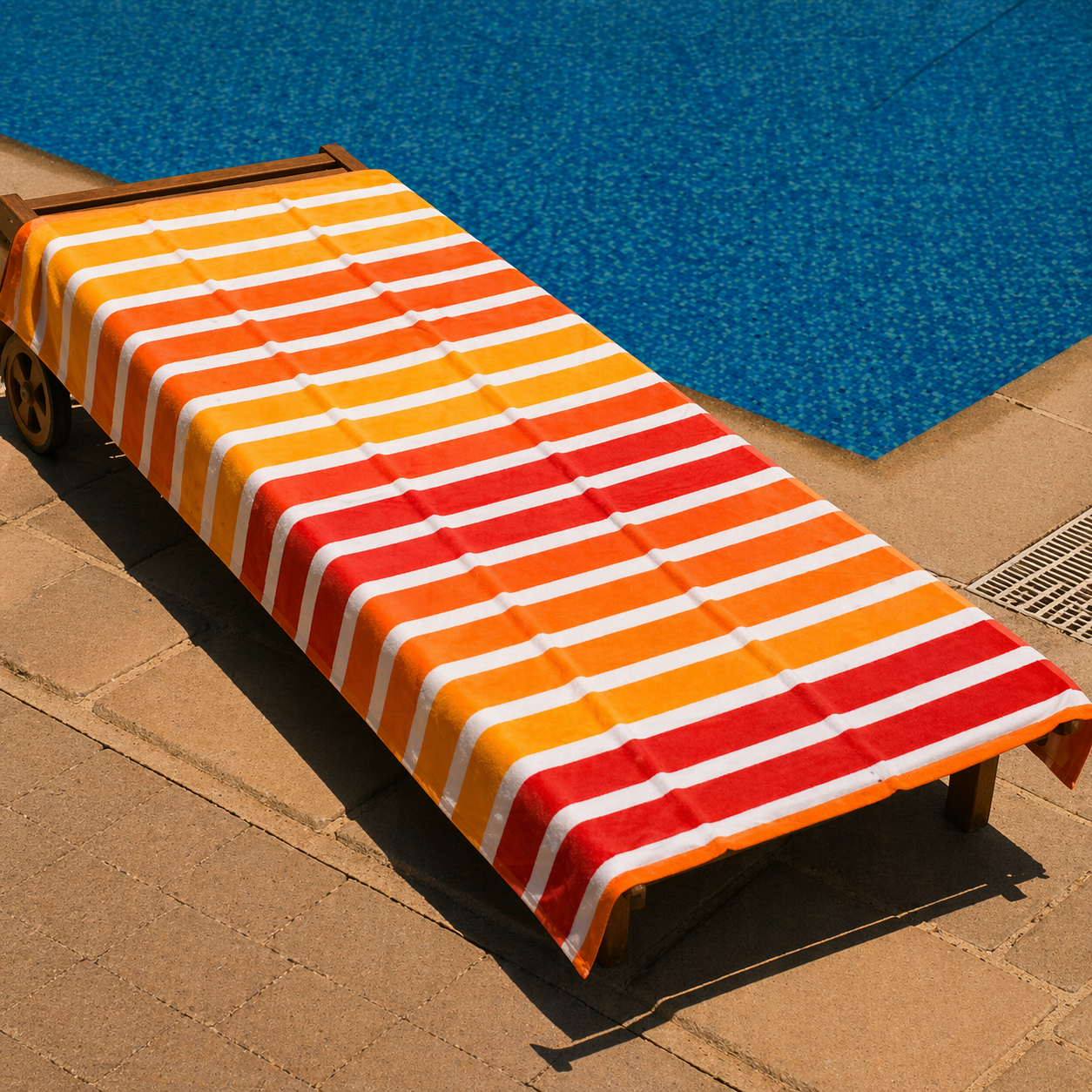 Orange Striped Beach Towel