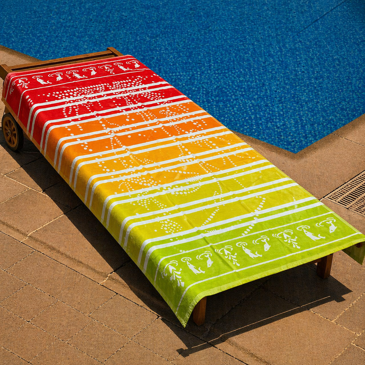 Multicolor Seahorse Beach Towel