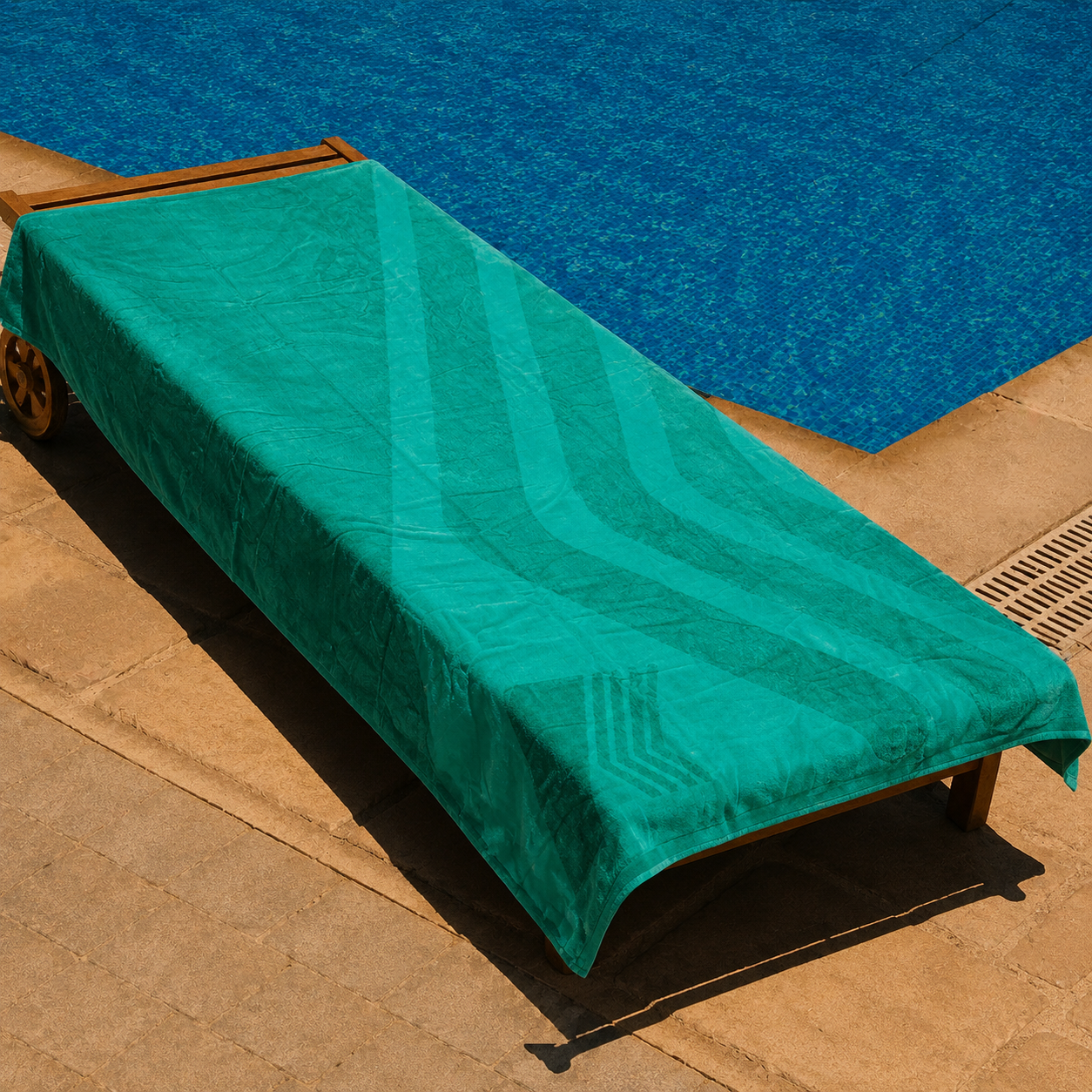 Green Rewind Beach Towel