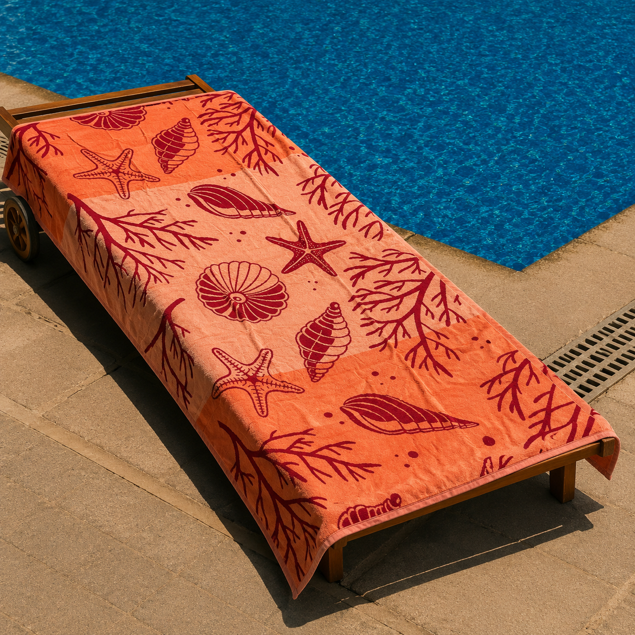 Coral Shells Beach Towel