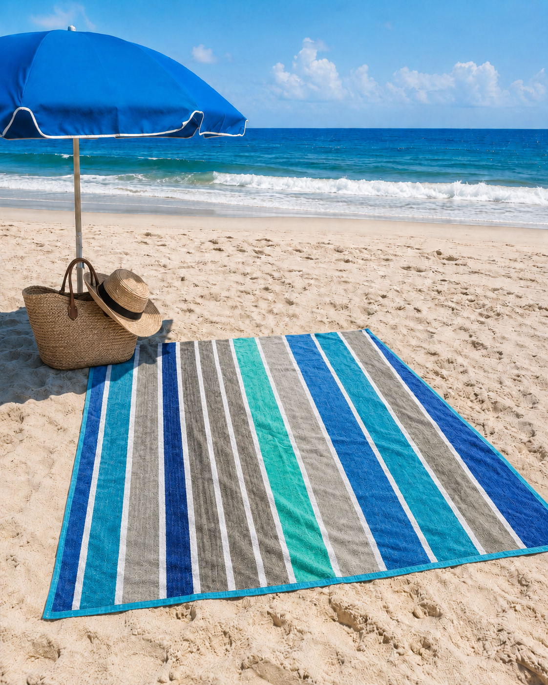Giant Ocean Lines Beach Towel