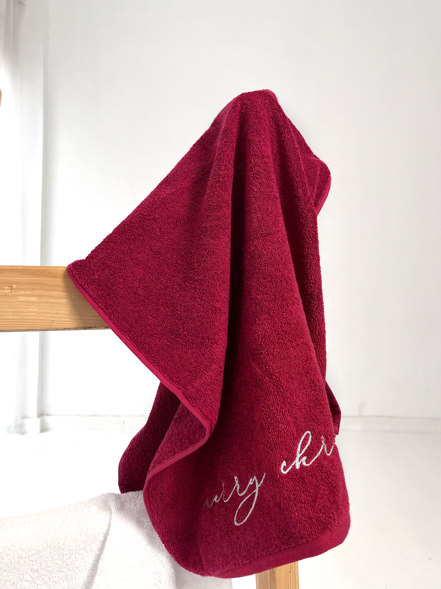 "Merry" Christmas Embroidered Towel
