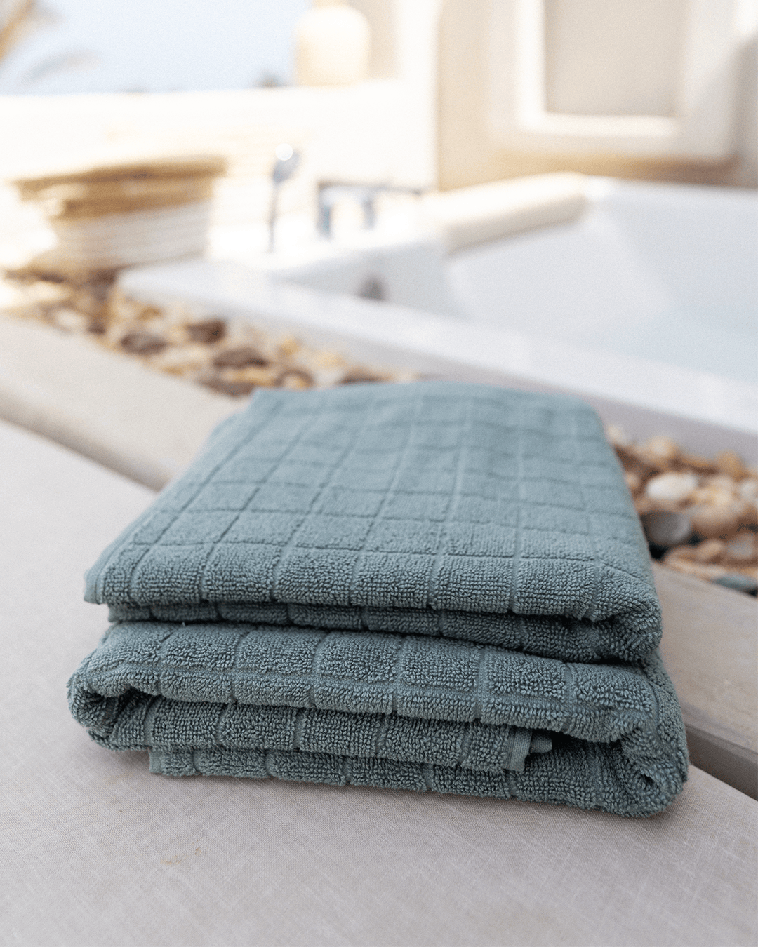 Soft Ribbed Jacquard Towel 600 GSM
