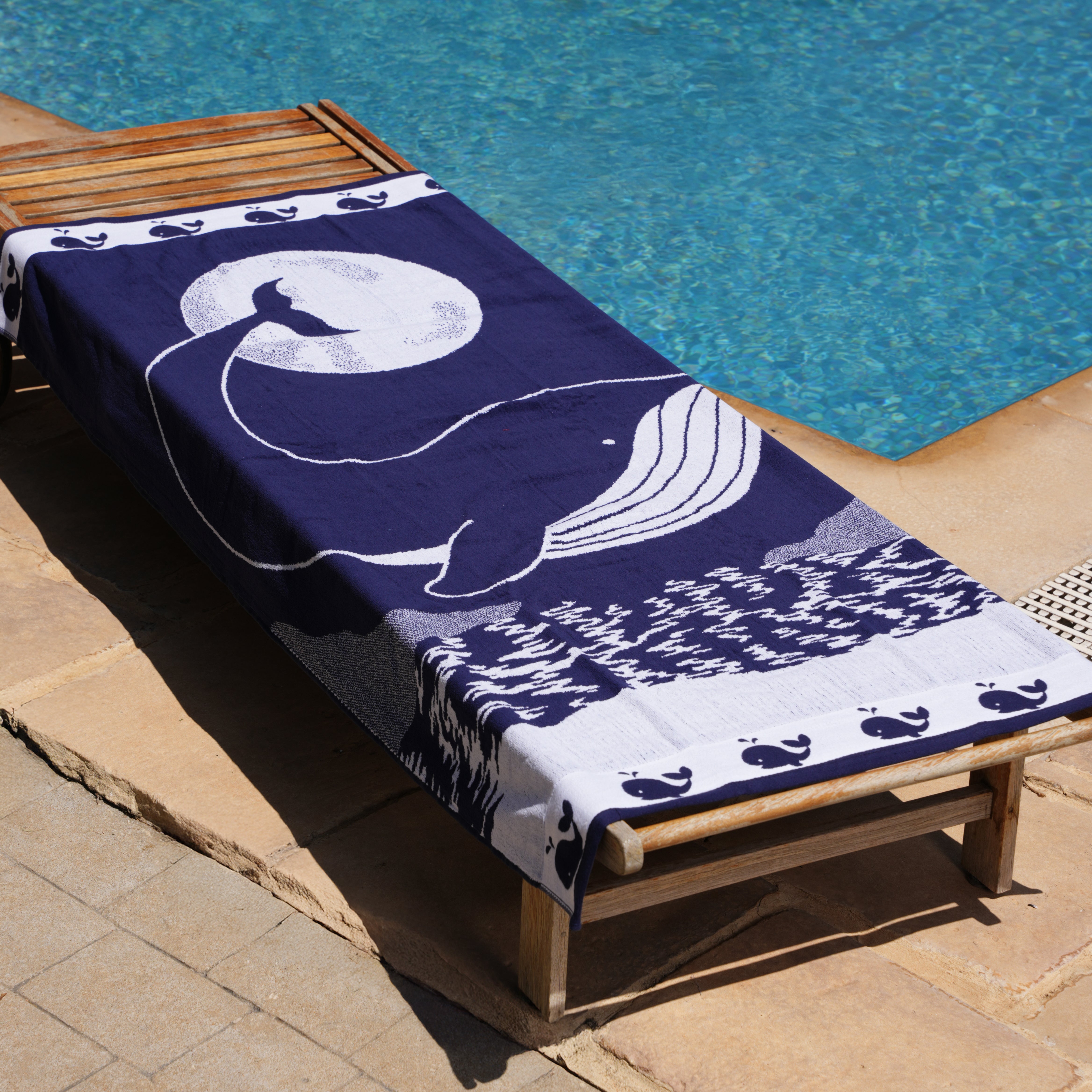 Blue Whale Beach Towel