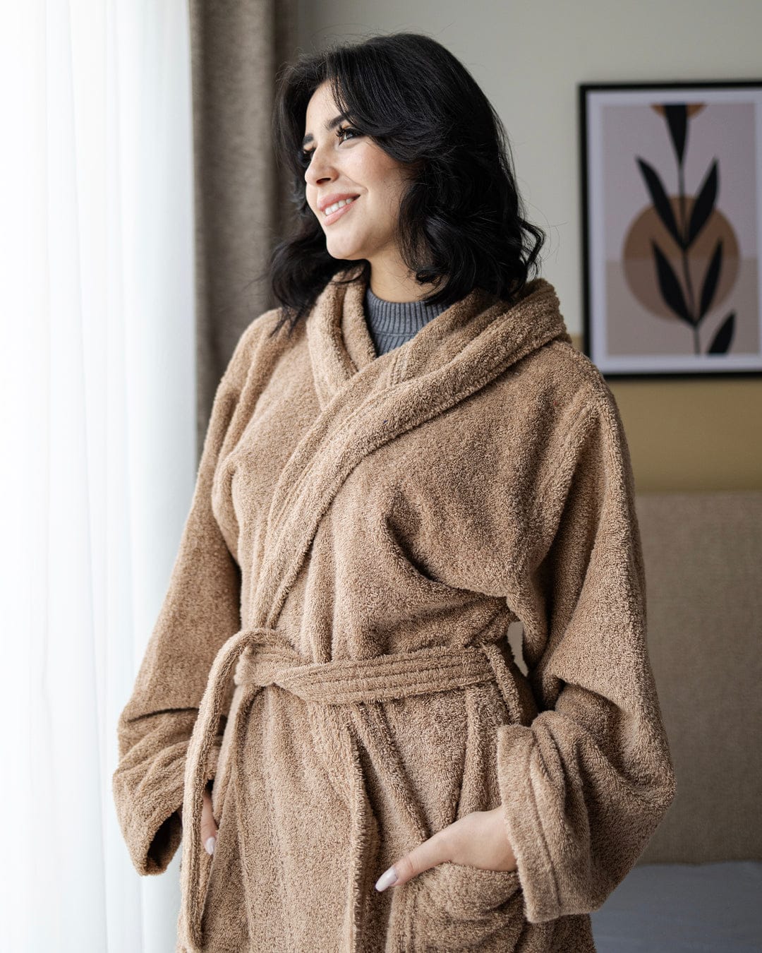 100% Cotton Plain Bathrobe 500 GSM