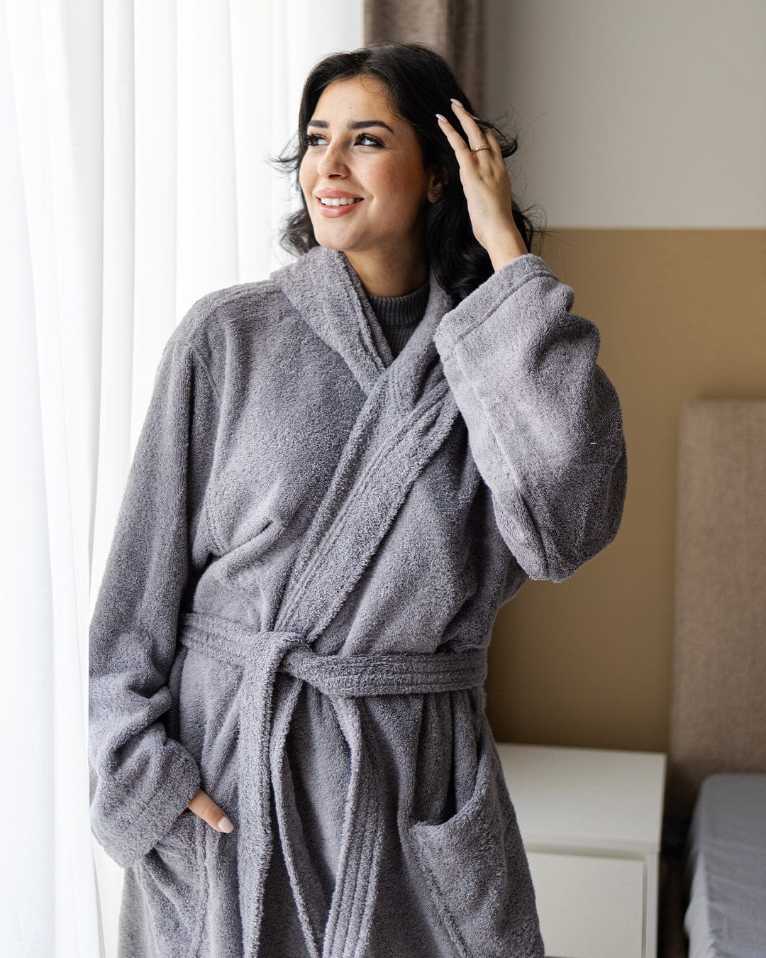 100% Cotton Plain Bathrobe 500 GSM