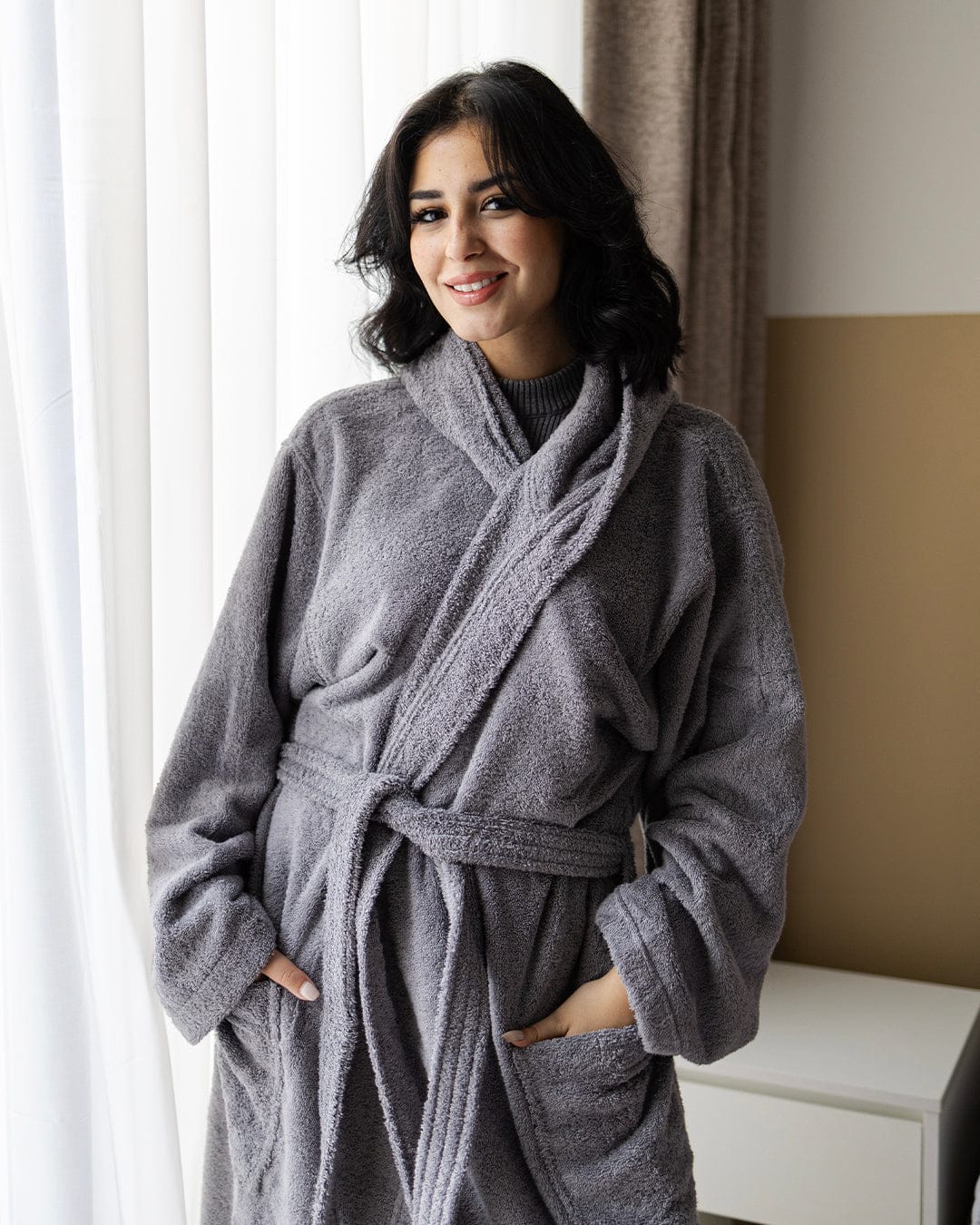 100% Cotton Plain Bathrobe 500 GSM