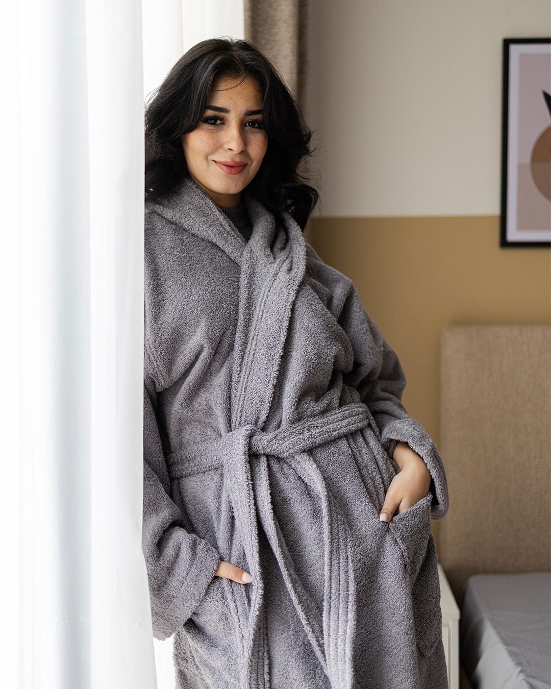 100% Cotton Plain Bathrobe 500 GSM