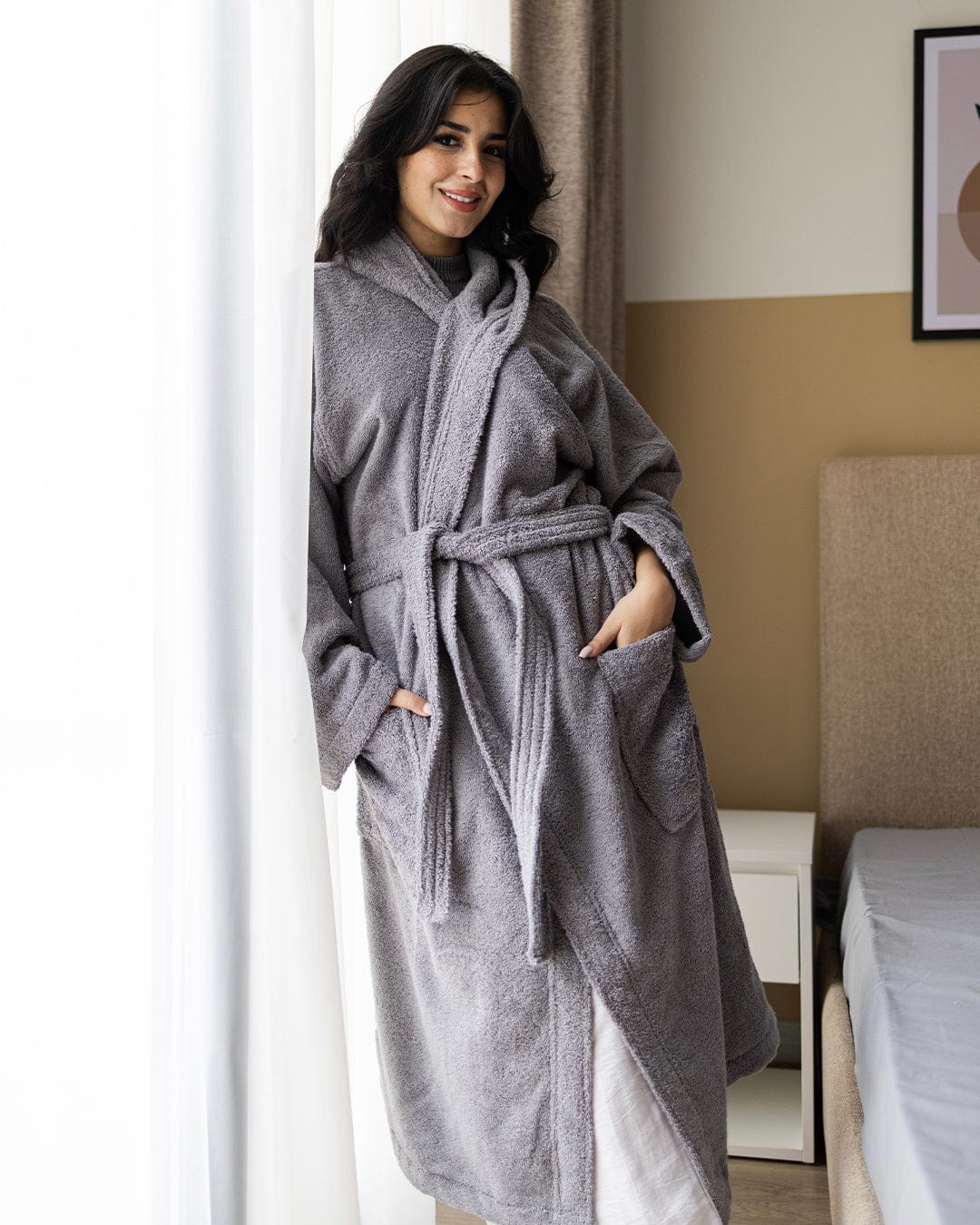 100% Cotton Plain Bathrobe 500 GSM