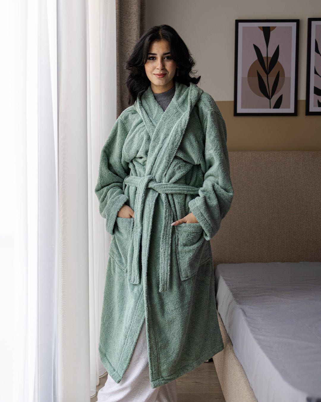 100% Cotton Plain Bathrobe 500 GSM