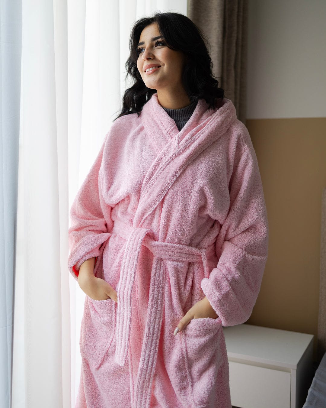 100% Cotton Plain Bathrobe 500 GSM
