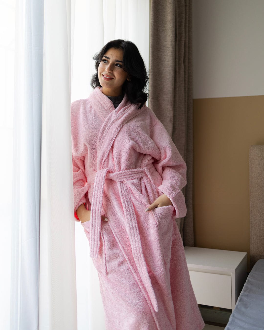 100% Cotton Plain Bathrobe 500 GSM