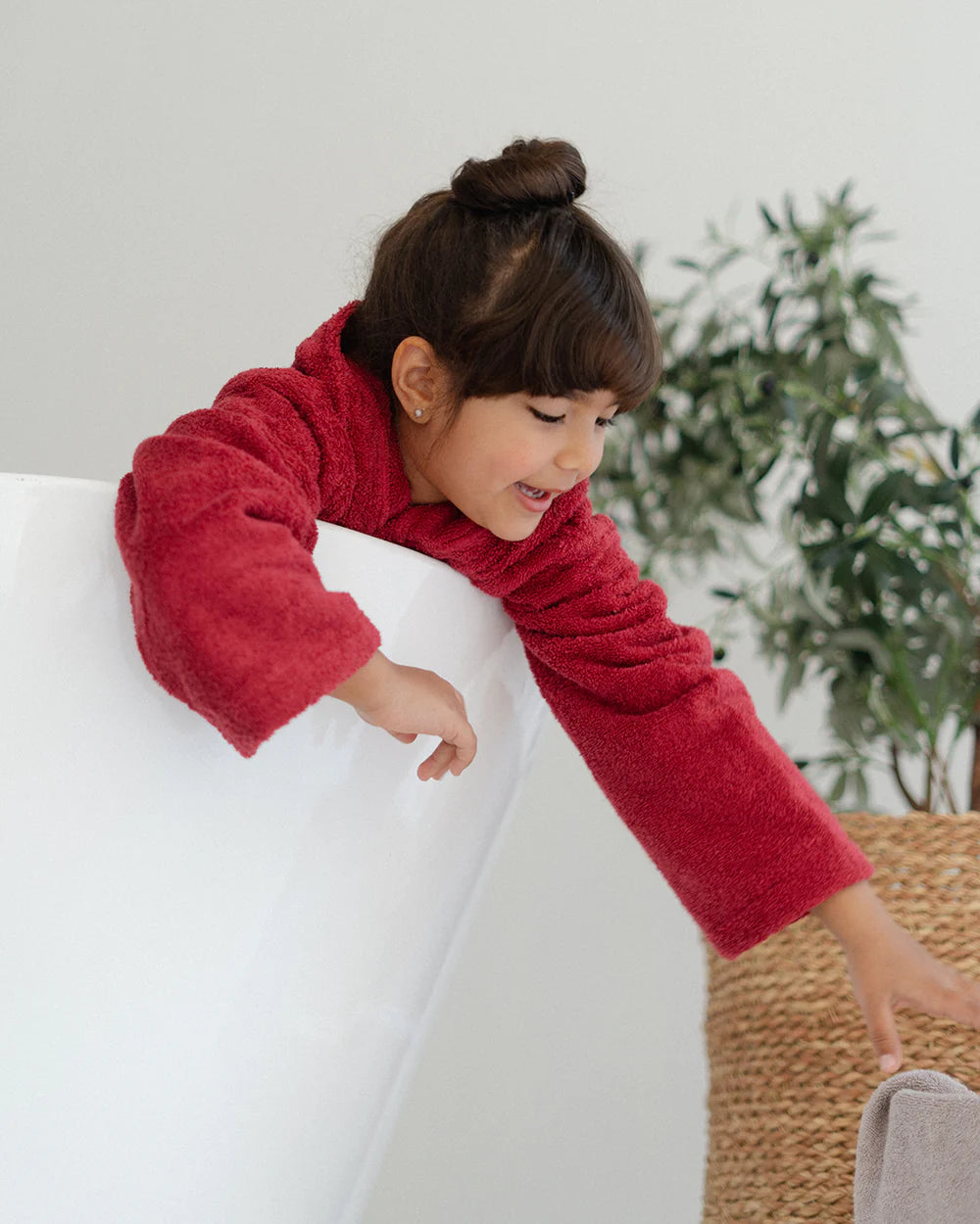 Burgundy Kids Bathrobe
