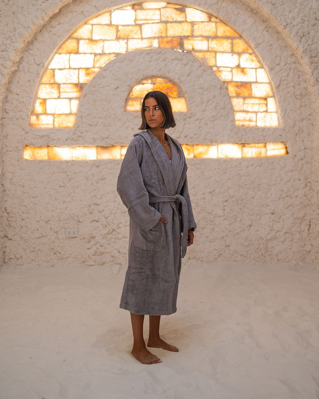 Plain Bathrobe 100% Cotton 500 GSM