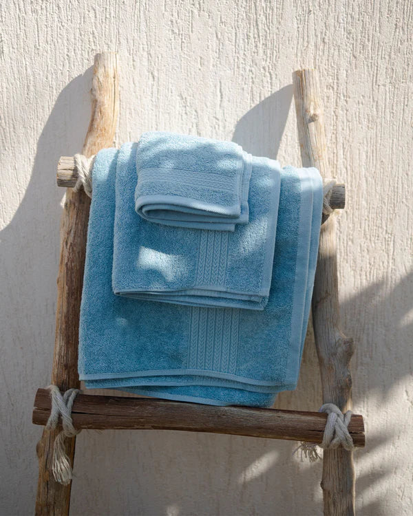 Blue Egyptian Cotton Towel Set