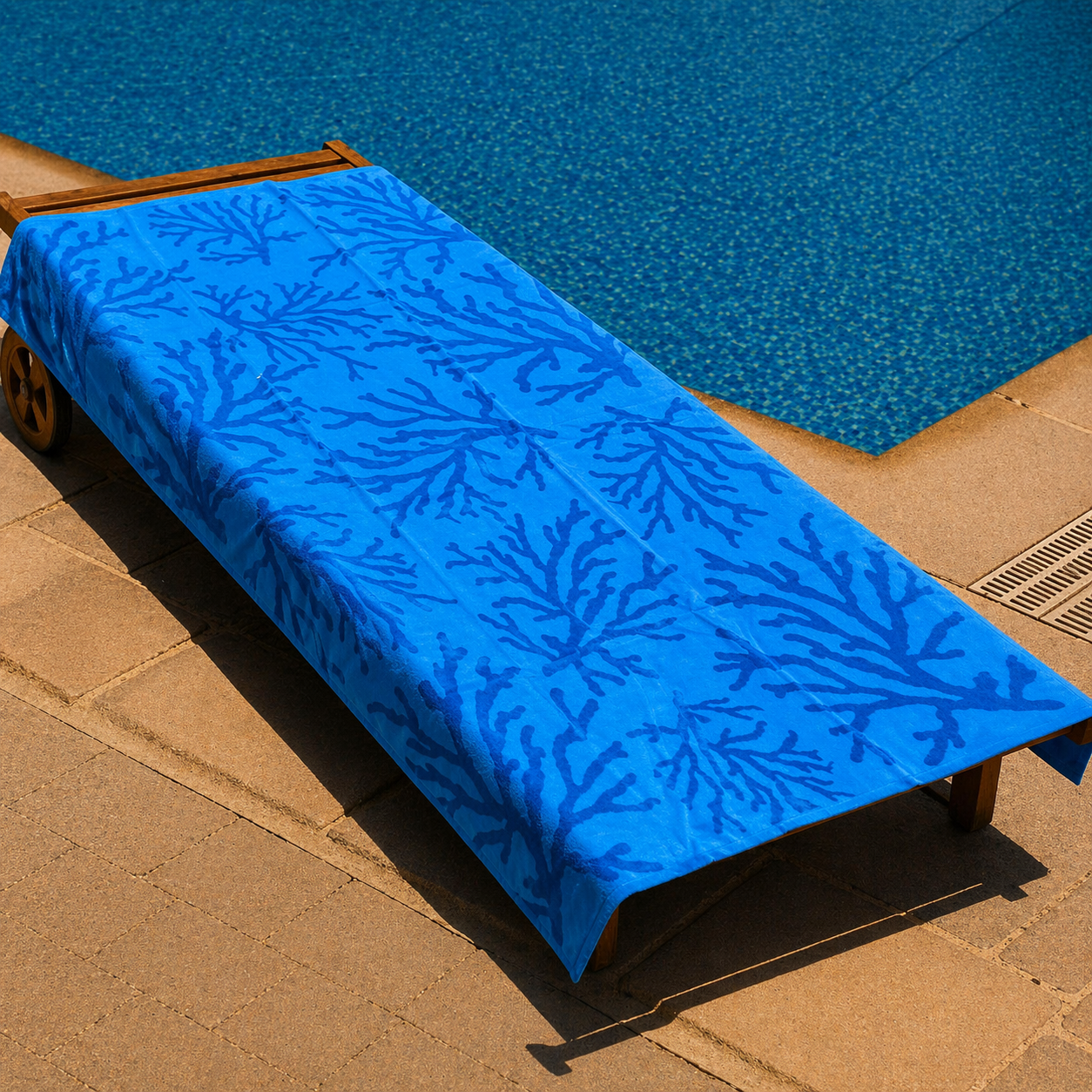 Blue Coral Beach Towel
