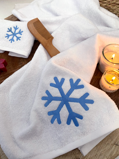 Snowflake Embroidered Christmas Towel