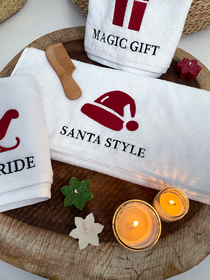 Symbol Embroidered Christmas Towel