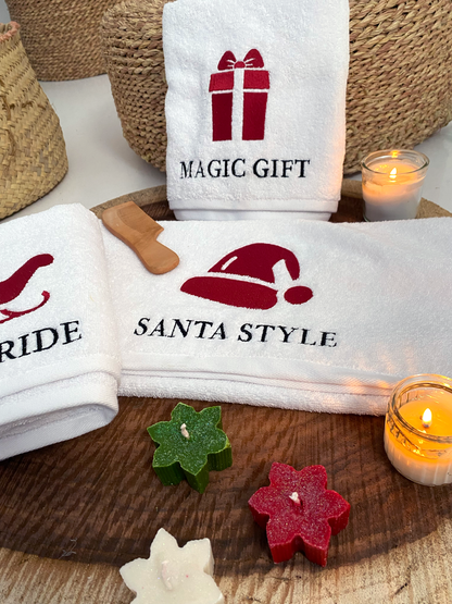 Symbol Embroidered Christmas Towel