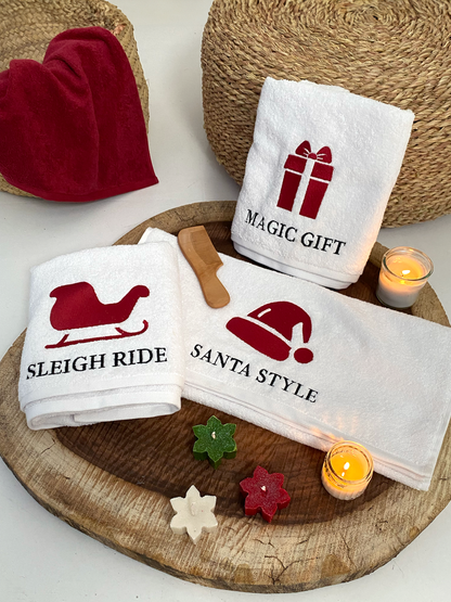 Symbol Embroidered Christmas Towel