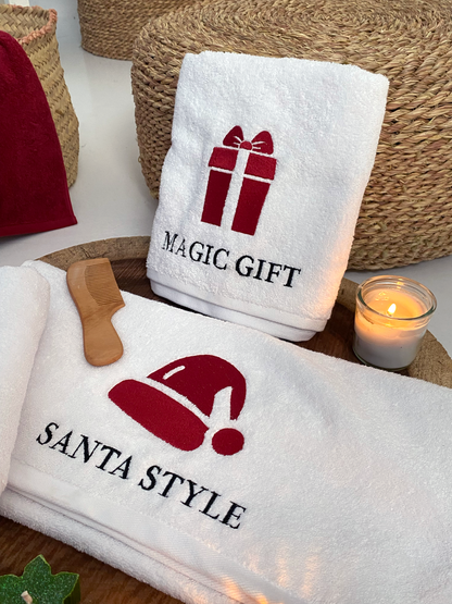 Symbol Embroidered Christmas Towel