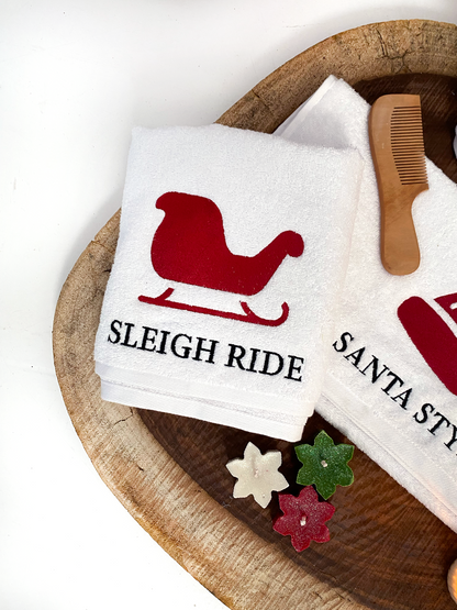 Symbol Embroidered Christmas Towel