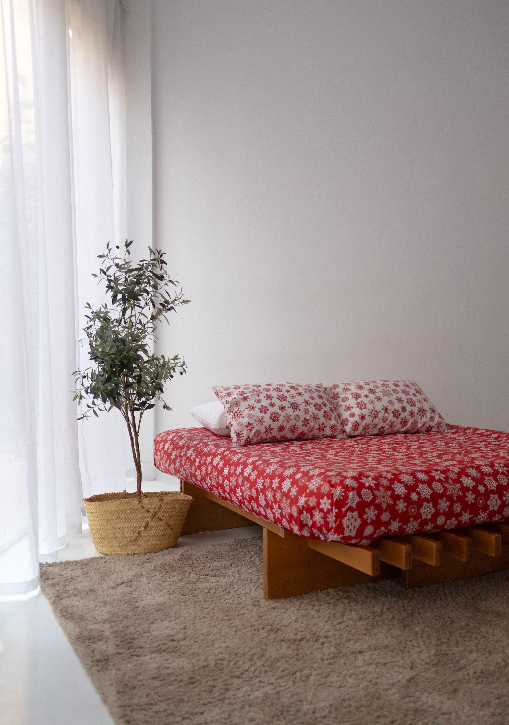 Christmas Snowflake Flat Bedsheet