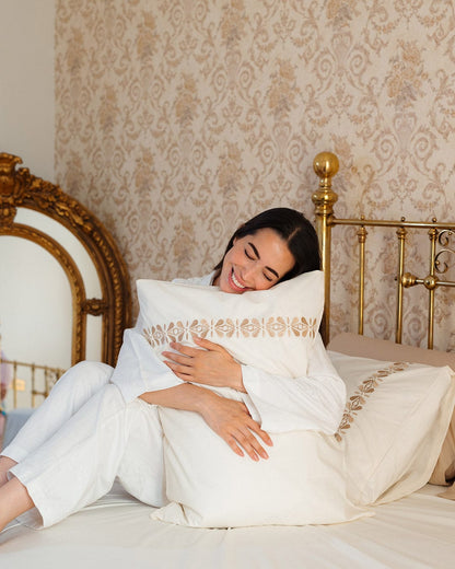 Rosette Bridal Embroidered Bedsheet