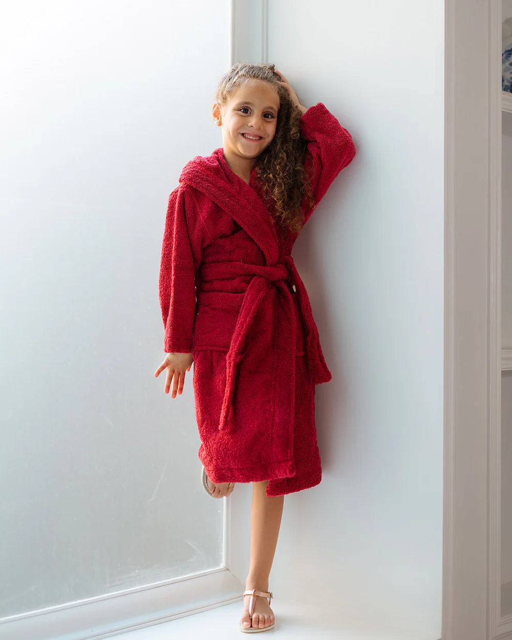 Burgundy Kids Bathrobe