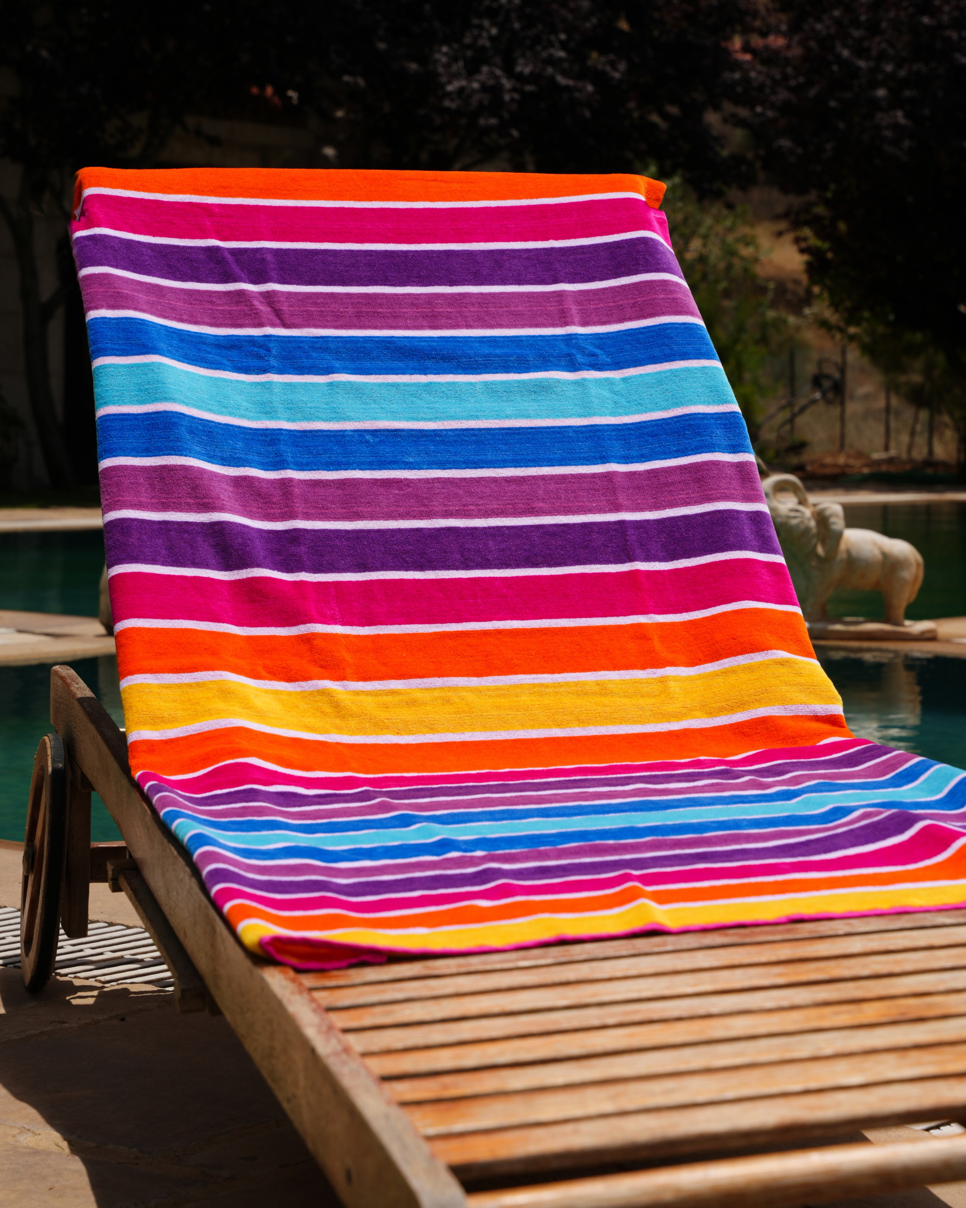 Rainbow Stripes Beach Towel