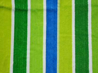 Blue and Green Stripes Beach Towel