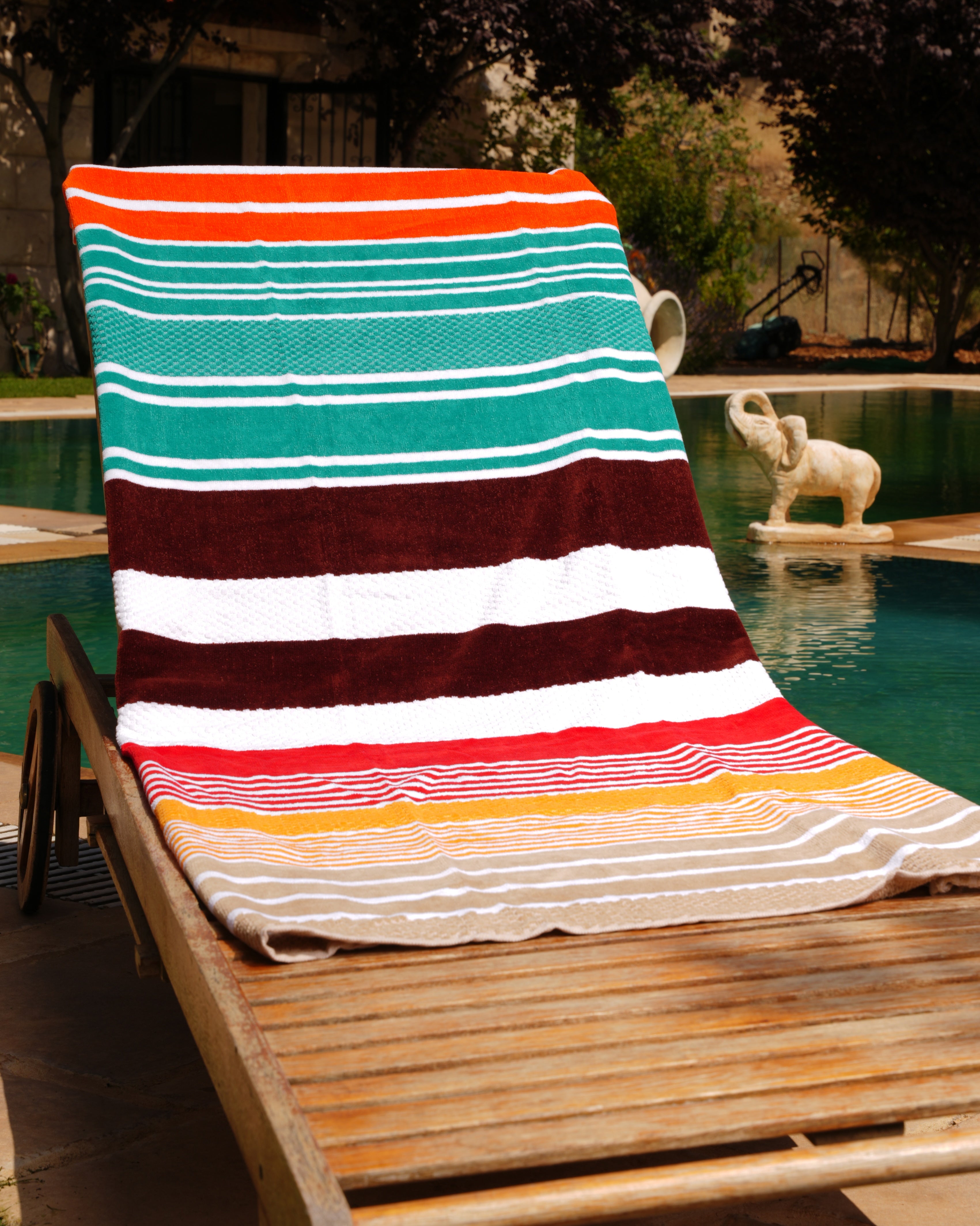 Multicolor Stripes Beach Towel