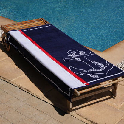 Anchor Line Beach Towel