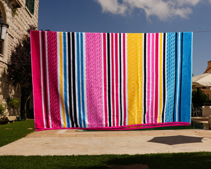 Jumbo Multicolor Stripes Beach Towel