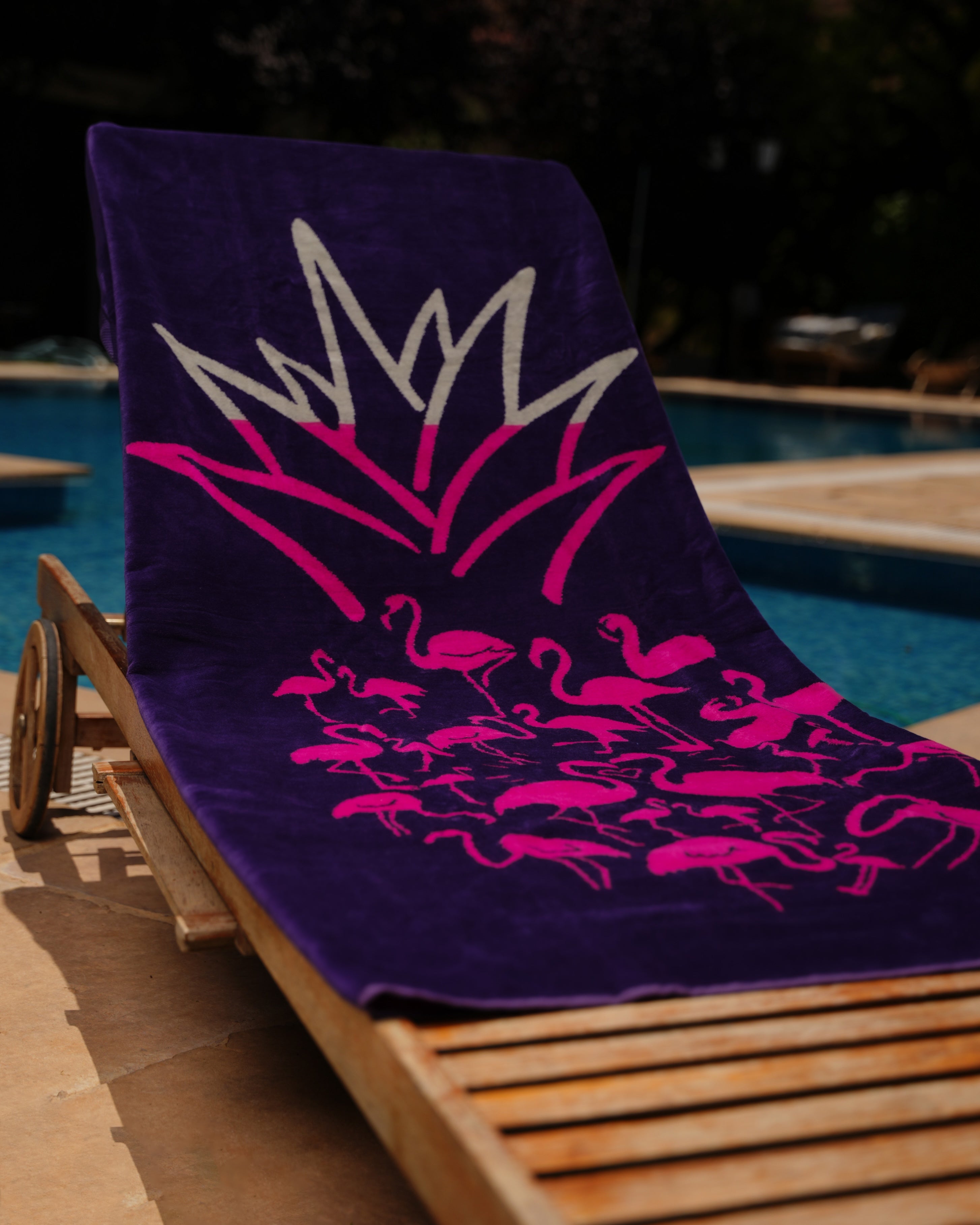 Flamingo Pineapple Beach Towel