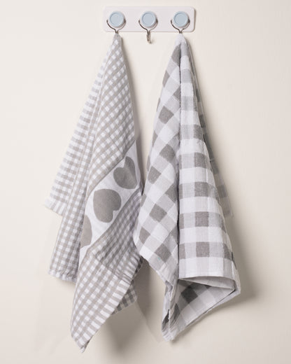 Hearts in Checkers Kitchen Towel Set