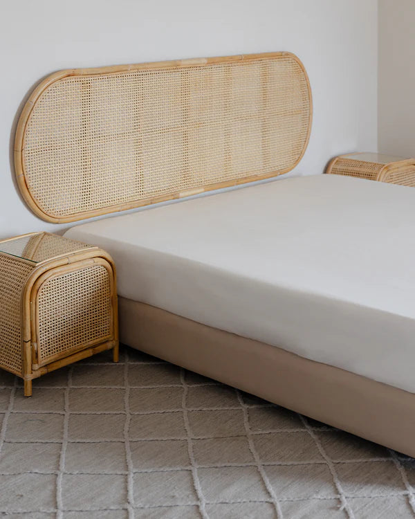 Off White Percale Fitted Bedsheet