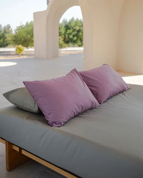 Olive Percale Fitted Bedsheet