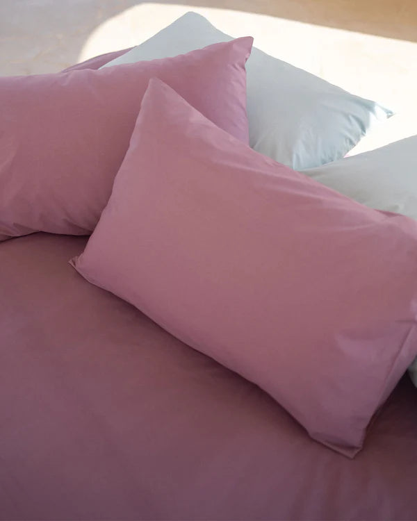 Purple Percale Fitted Bedsheet