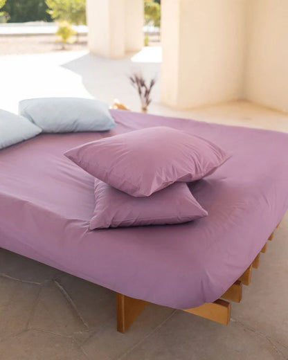 Purple Percale Fitted Bedsheet