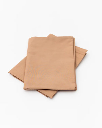 Beige Percale Fitted Bedsheet