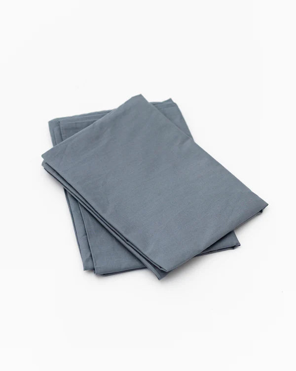Grey Percale Fitted Bedsheet