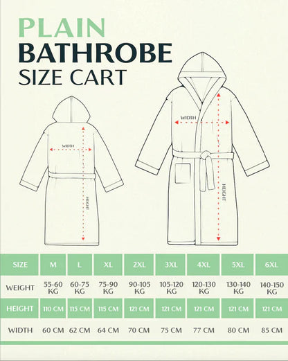 Plain Bathrobe 100% Cotton 500 GSM