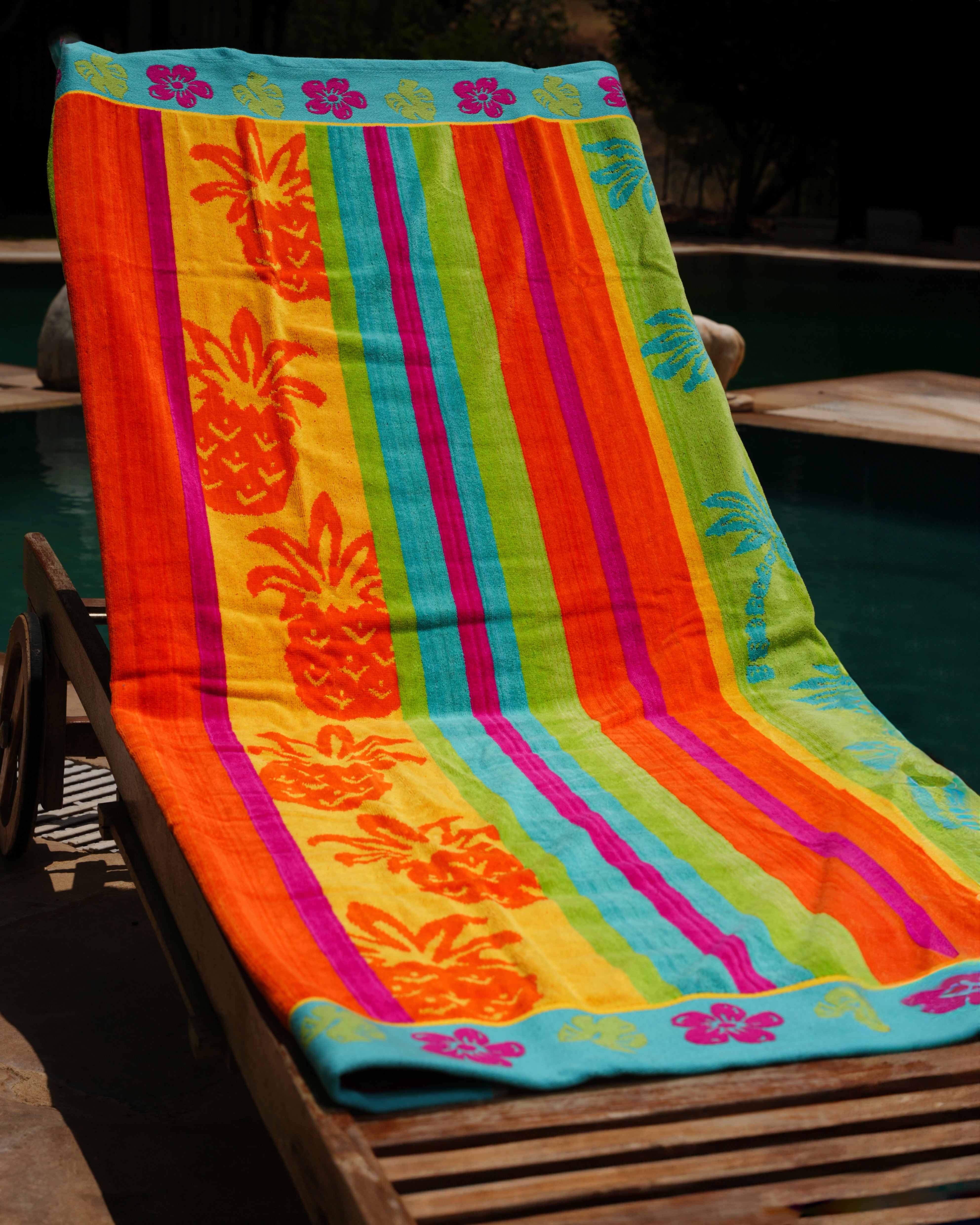 Multicolor Hip Stripes Beach Towel