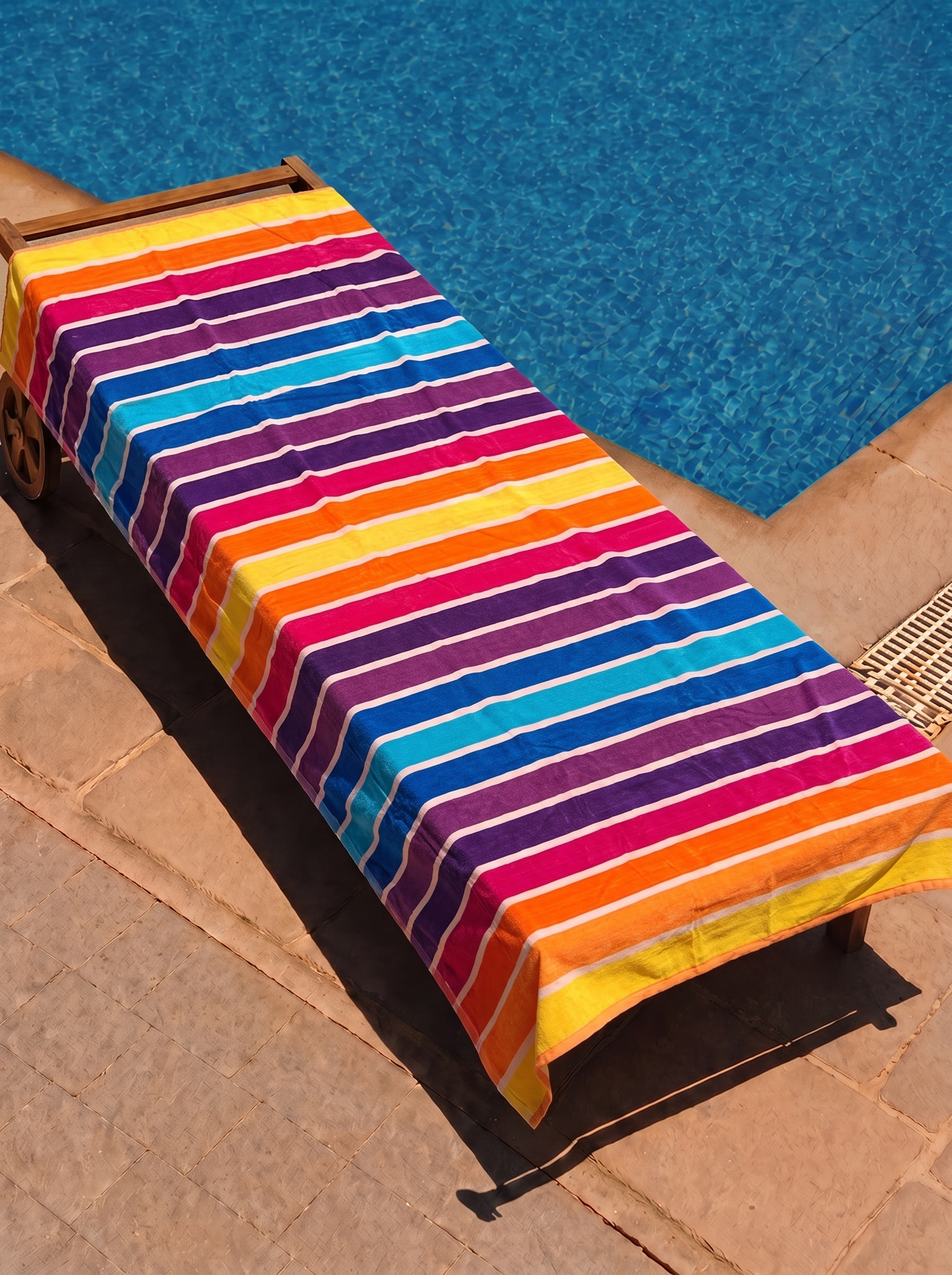Rainbow Stripes Beach Towel